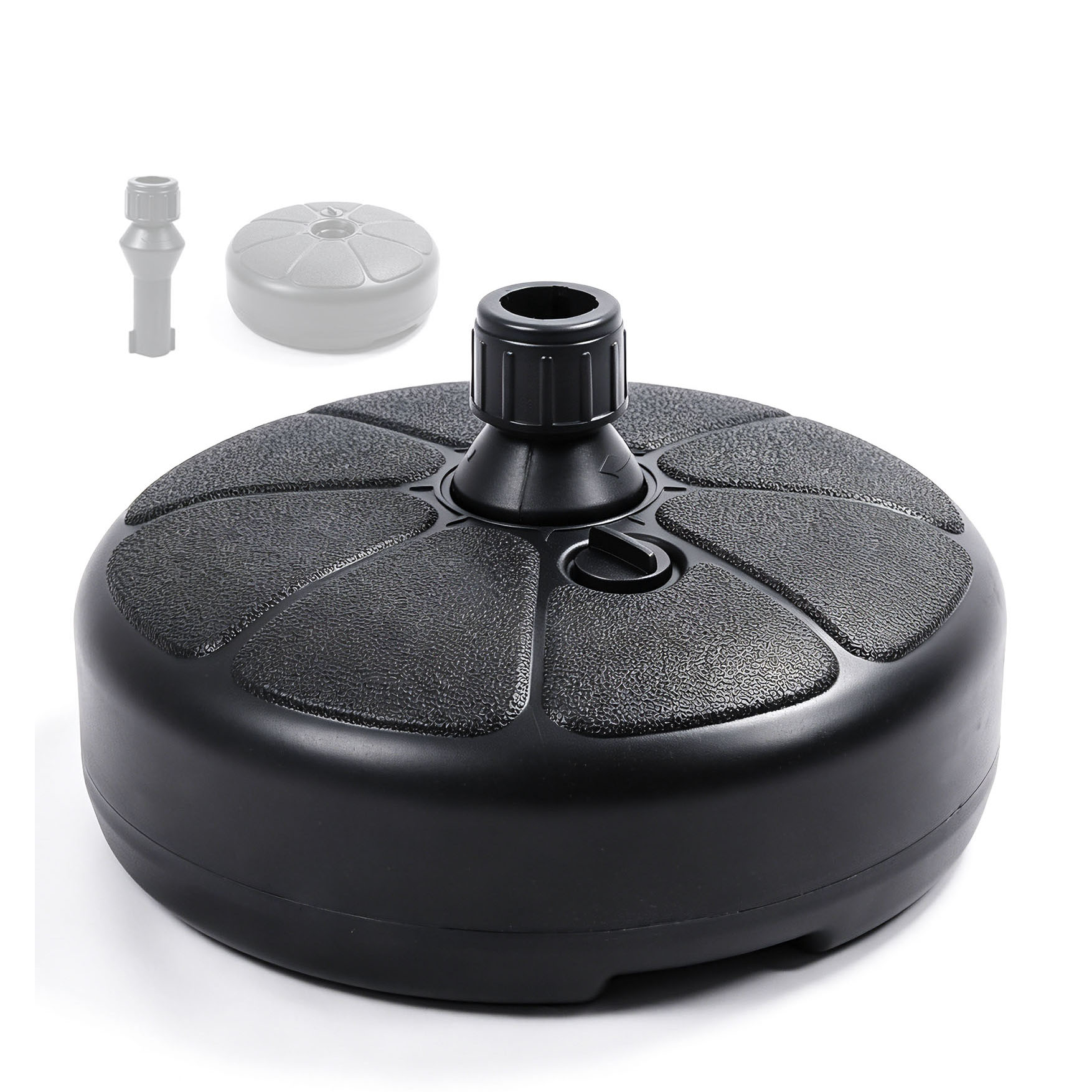 Outdoor Furniture Umbrella - 26lbs Fillable Water Sand Umbrella Base