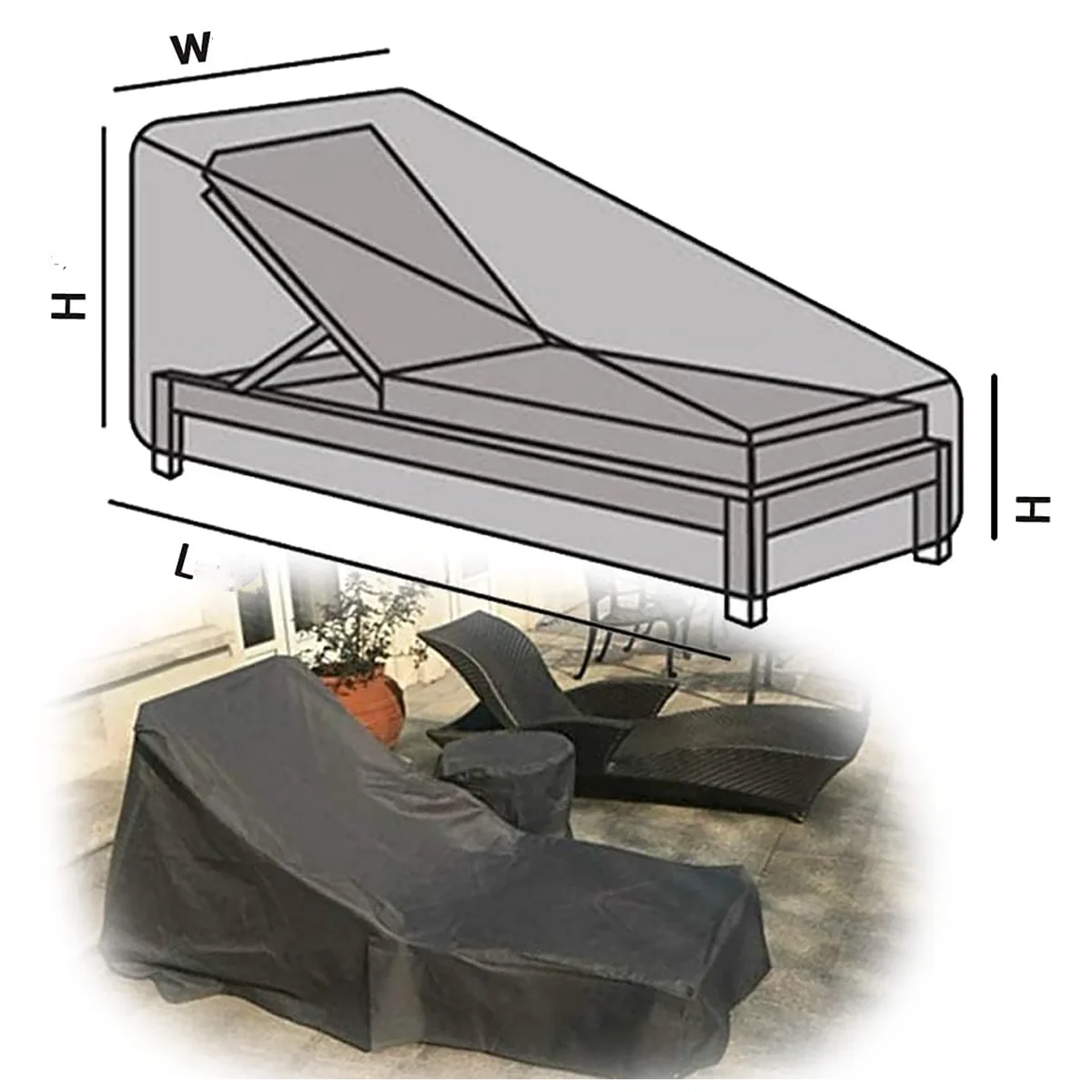 Oxford Fabric Sunlounger Cover - Outdoor Furniture Fabric Waterproof recension och pris