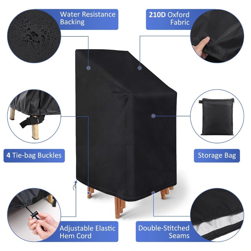 1/2/PCS Stacked Chair Dust Cov - Outdoor Furniture Cover recension och pris
