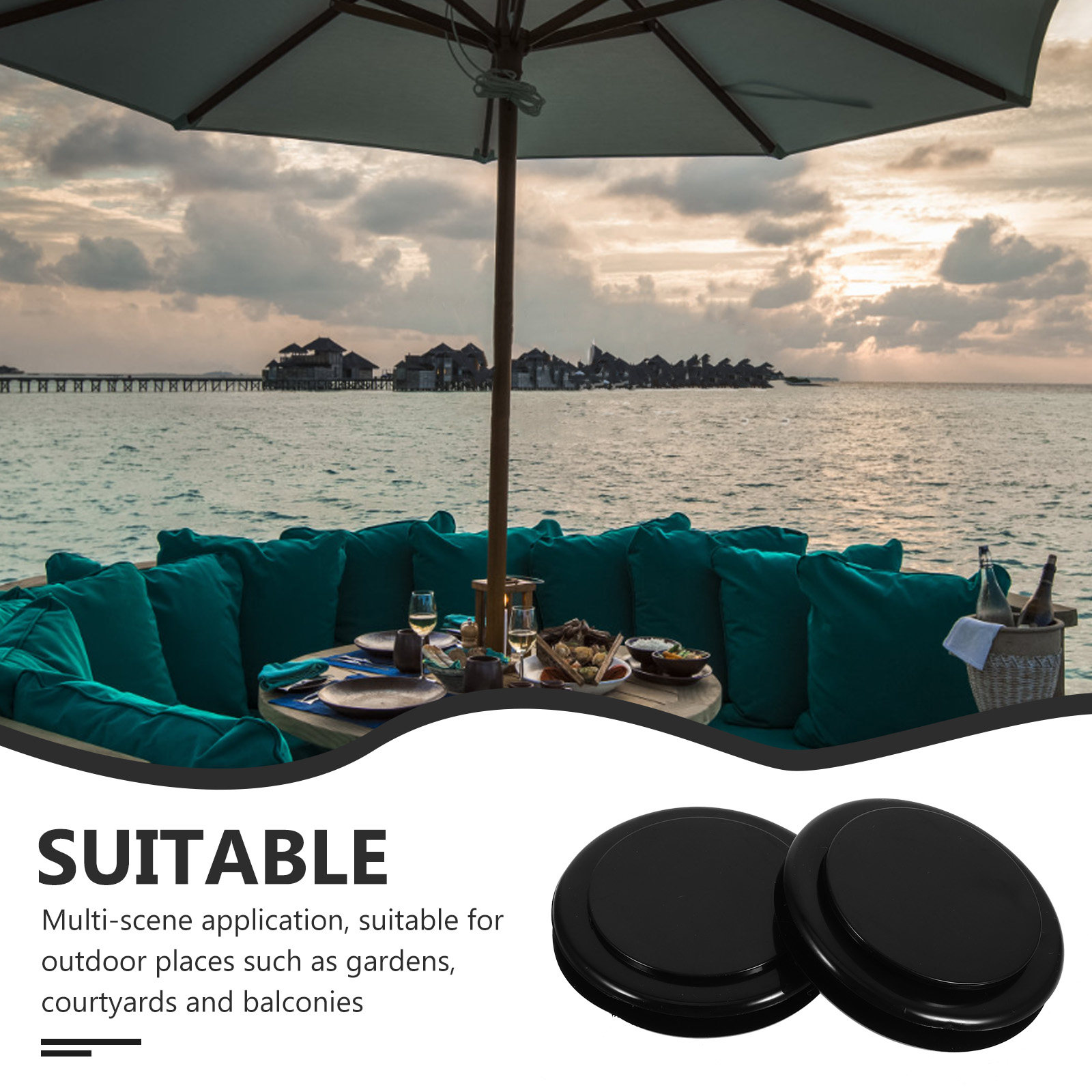 2Set Patio Table Umbrella Hole - Outdoor Furniture Umbrella recension och pris