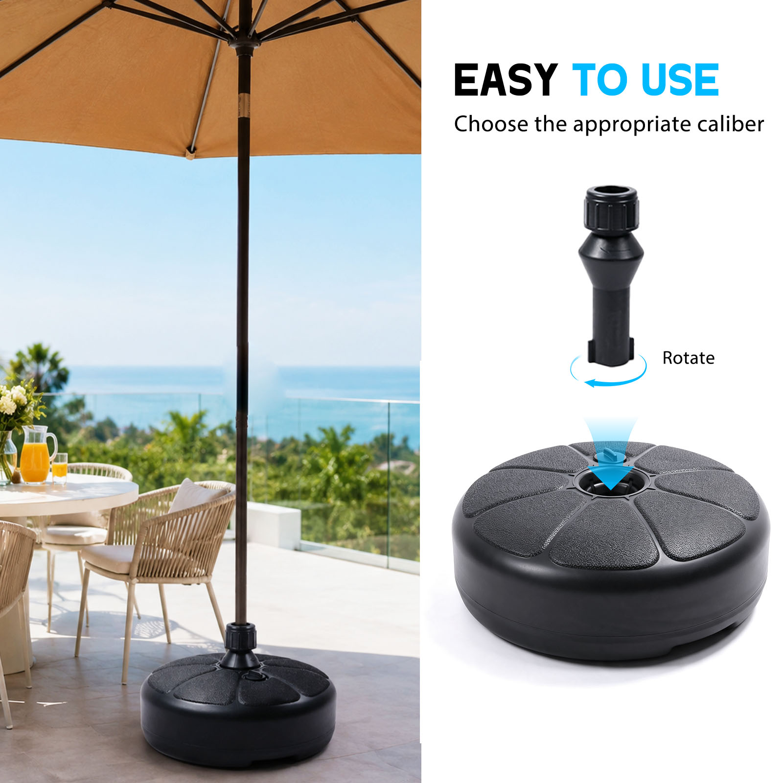 26lbs Fillable Water Sand Umbr - Outdoor Furniture Umbrella recension och pris