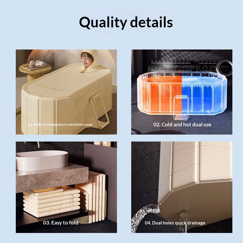 Portable Foldable Bathtub for  - Inflatable Hot Tub recension och pris