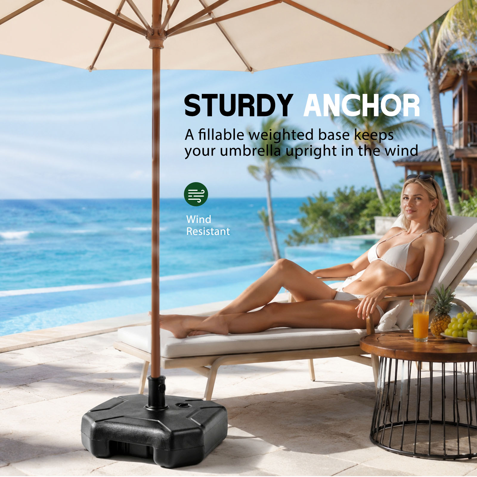 Fillable Patio Umbrella Base S - Outdoor Furniture Umbrella recension och pris