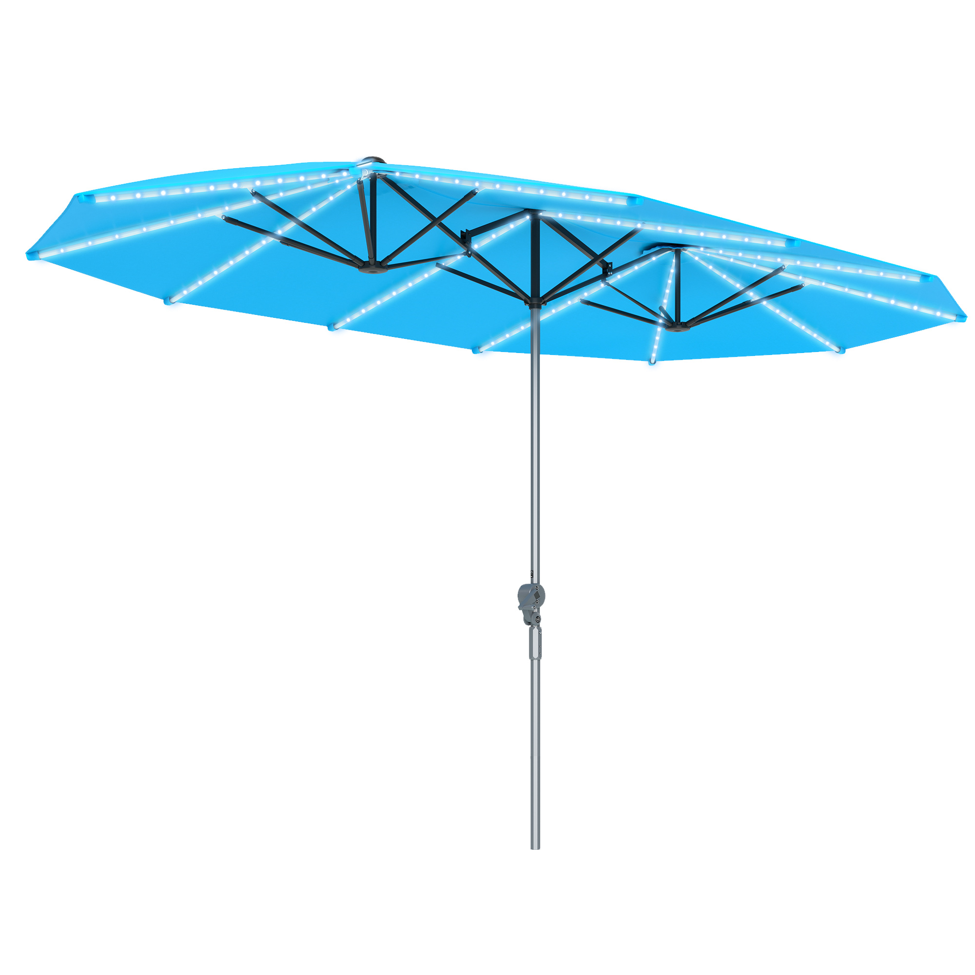 15ft Blue Outdoor Patio Umbrel - Outdoor Furniture Umbrella recension och pris